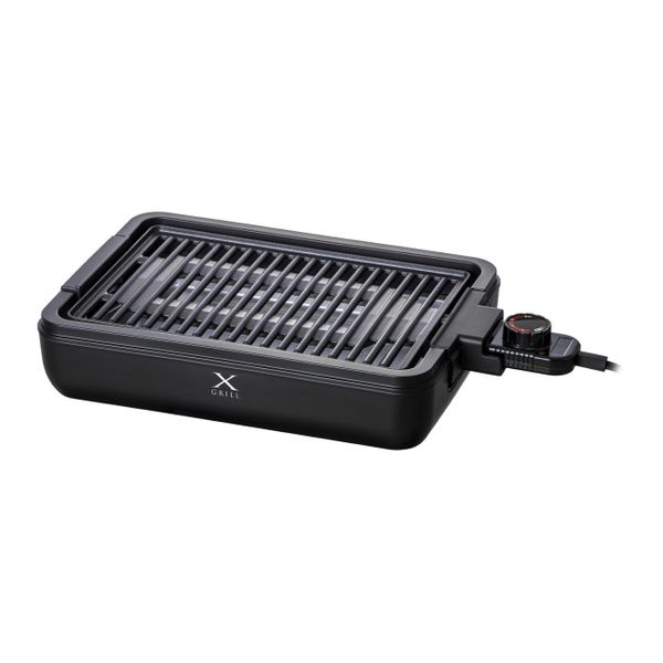 減煙ホットプレートと通常調理の煙の量を比較した様子