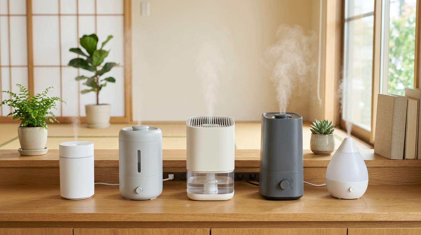 加湿器のタンクを水洗いするお手入れシーン