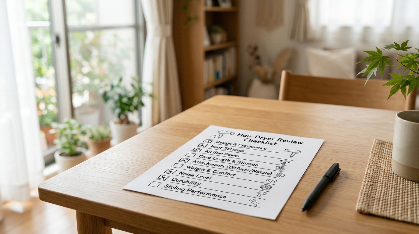 深夜に騒音を気にしながらドライヤーを使う一人暮らし女性