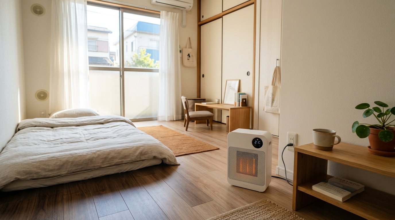 一人暮らし向け電気ファンヒーター10製品スペック比較表