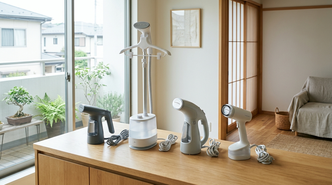 スチームアイロンと衣類スチーマーの比較