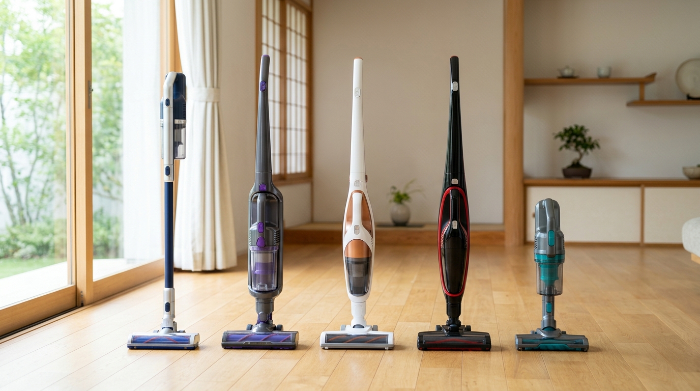 コードレス掃除機の選び方ポイントを示す比較イメージ