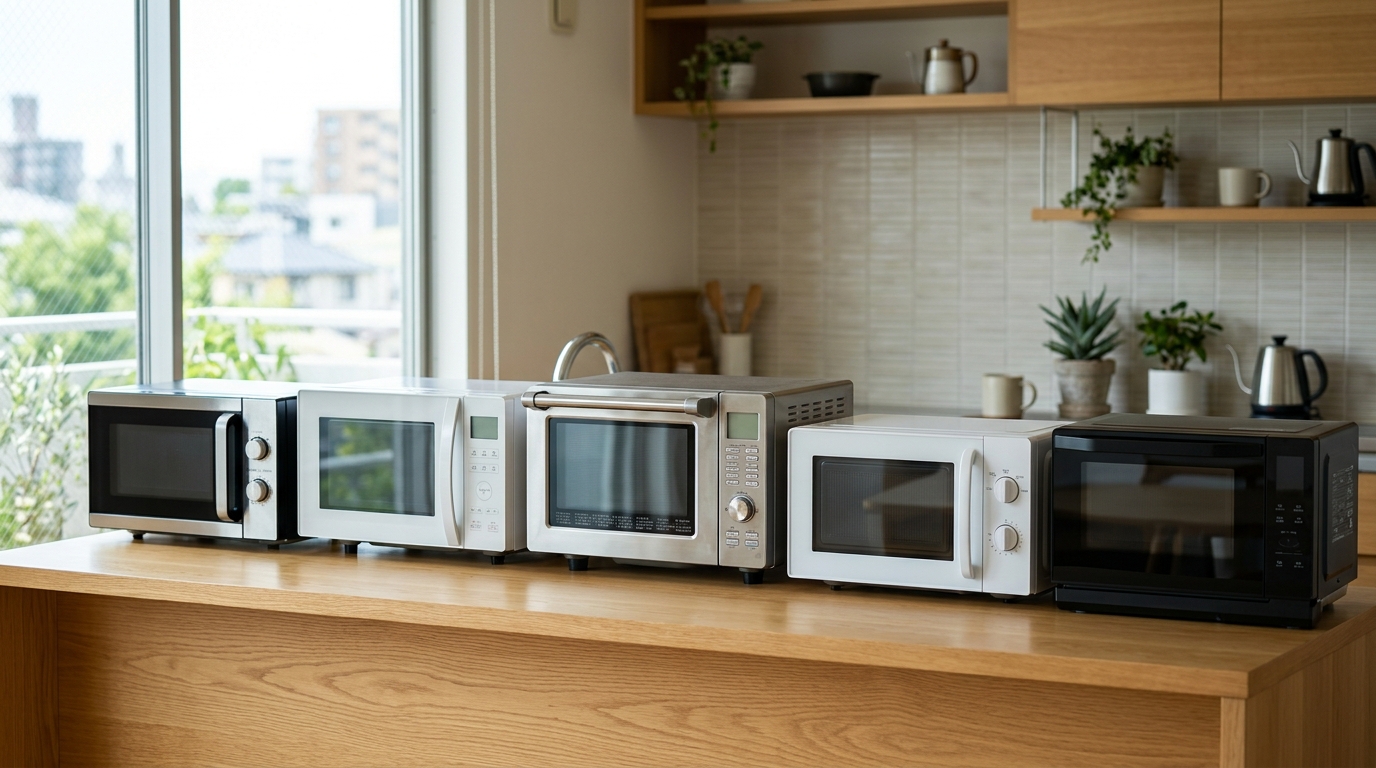 フラット庫内に弁当箱と容器が余裕で入る電子レンジ内部